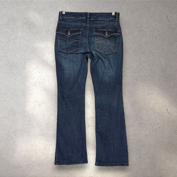 Lee Modern Series Curvy Fit Bootcut Jeans Women's 10 Short Blue Dark Classic Y2K - Picture 2 of 10